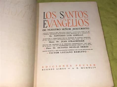 Los Santos Evangelios De Nuestro Se Or Jesucristo Peuser Mercadolibre