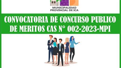 Convocatoria De Concurso CAS 2023 Noticias Municipalidad Provincial