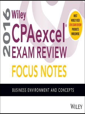 Wiley CPAexcel Exam Review 2016 Focus Notes By Wiley OverDrive