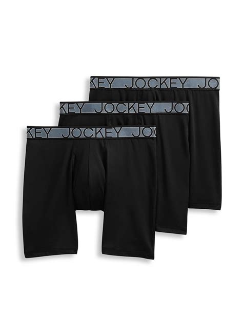 Jockey Men S Active Microfiber 9 Long Leg Boxer Brief 3 Pack