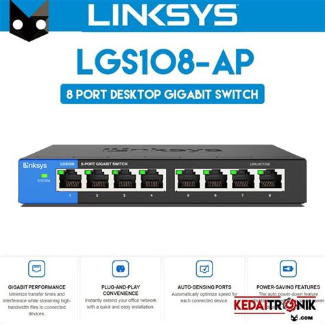 Jual Switch Hub Gigabit LINKSYS LGS 108 AP Business Desktop LGS 108 8