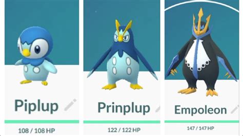 Empoleon Evolution From Piplup Pokemongo Youtube