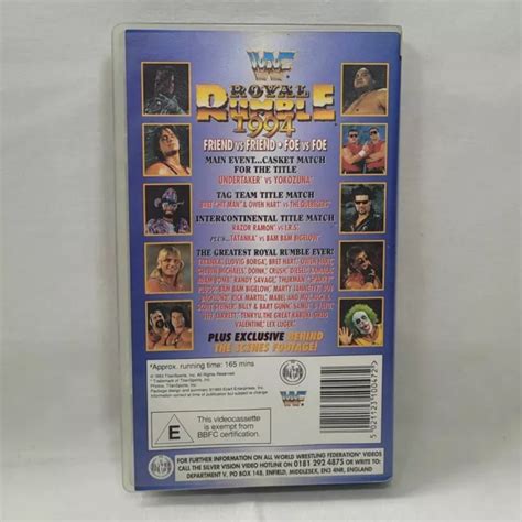 WWF ROYAL RUMBLE Wrestling Vhs Video Tape Pal Wwe Hasbro 1994 Silver