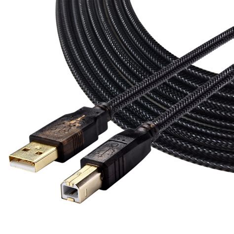 Usb 2 0 Printer Scanner Cable High Speed Gold Plated Nylon Braided Usb Type A Male