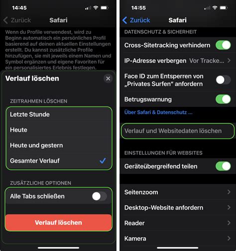 Verlauf Und Websitedaten L Schen Apple Community