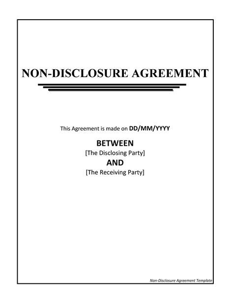 40 Non Disclosure Agreement Templates Samples And Forms Templatelab