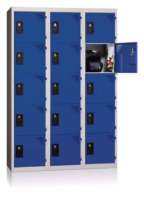 Vestiaire Multicases 5 Cases Superposees 3 Colonnes Larg 400mm EVP