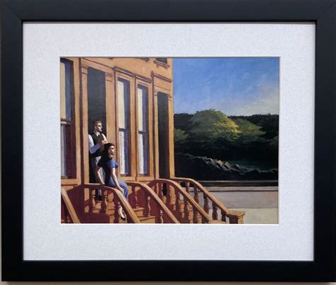 Edward Hopper Sunlight On Brownstones 1956 Newly CUSTOM FRAMED Art