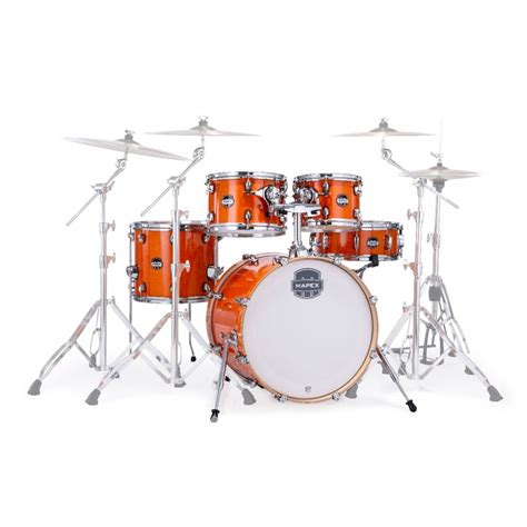 Mapex Mars Maple Pc Fusion Shell Pack Glossy Amber Gear Music