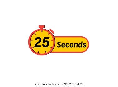 25 Seconds Timers Clocks Timer 25 Stock Vector Royalty Free