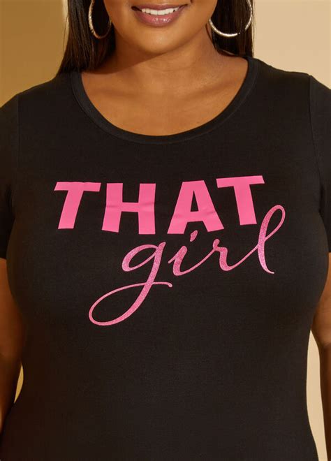 Plus Size That Girl Graphic Tee Shirt Plus Size Jersey T Shirt