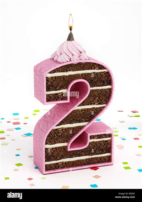 Number 0 shaped chocolate birthday cake with lit candle Stock Photo - Alamy