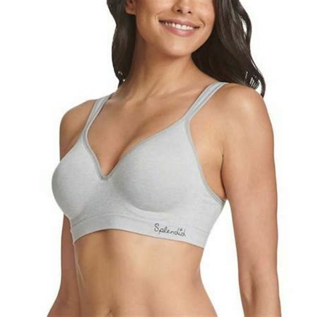 Splendid Ladies One Seamless Wirefree Lounge Bra Grey Xl Bras