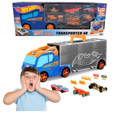 Hot Wheels Ci Ar Wka Transporter Autek Auta Znaki Drogowe Allegro Pl