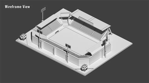 Estadio Low Poly Modelo D Blend Fbx Obj Free D