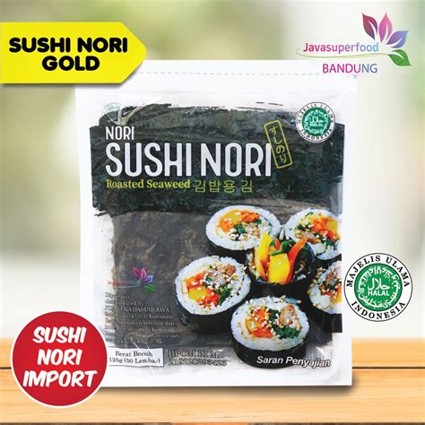 Jual Sushi Nori Seaweed Rumput Laut Panggang HALAL 5 10 20 50 Sheets