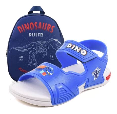 Sandalia Infantil De Led Papete Meninos Dinossauro Mochila Mercadolivre