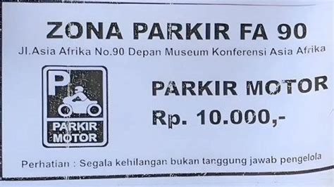 Tarif Parkir Motor Rp Dishub Kota Bandung Tindak Tegas Juru