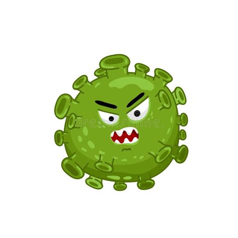 Cartoon Virus Character Vector Stock Vector Illustration Of