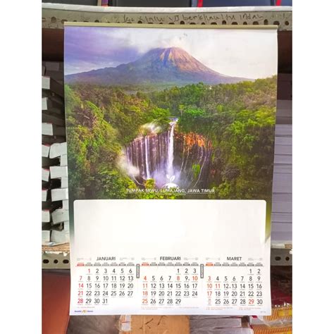 Jual Kalender Dinding Wall Kalender Triwulan Tahun Motif Wisata