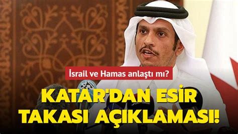 Srail Ve Hamas Anla T M Katar Dan Esir Takas A Klamas