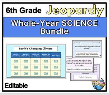 Th Grade Science Jeopardy Bundle Whole Class Games By That Fun Teacher