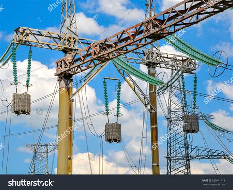 Equipment Of High-Voltage Electric Substation Stock Photo 523941118 ...