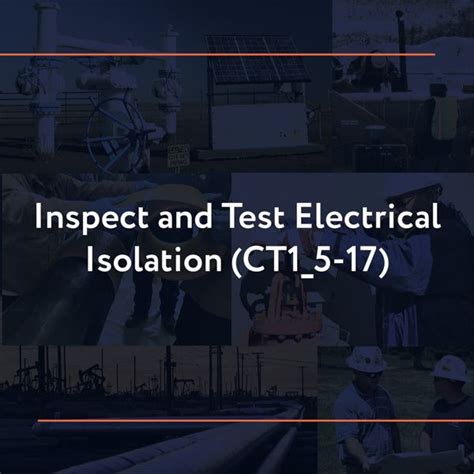 CT1 5 17 Inspect And Test Electrical Isolation NCCER BYF Shop