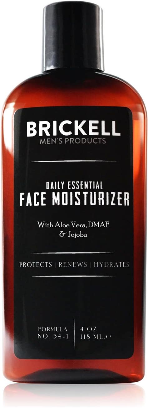 Brickell Men's Daily Essential Face Moisturizer for Men, Natural and Organic Fast-Absorbing Face ...