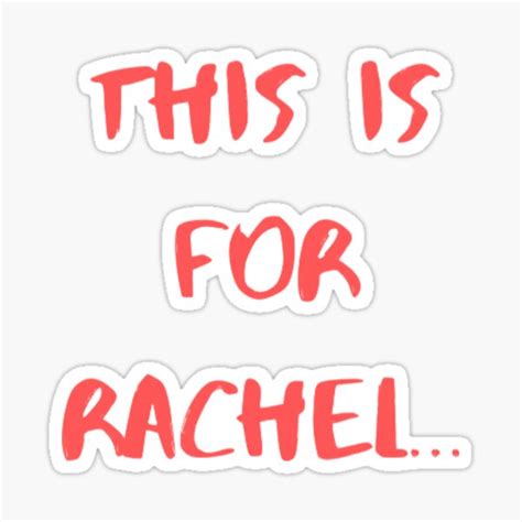 "This is for Rachel TikTok Tshirt" Sticker by fikfok | Redbubble