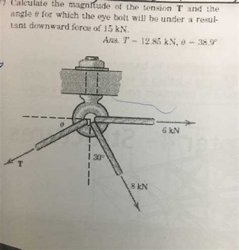 Solved Calculate The Magnitude Of The Tension T And The Chegg