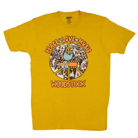 Woodstock Peace Love And Music T Shirt Hippie Shop