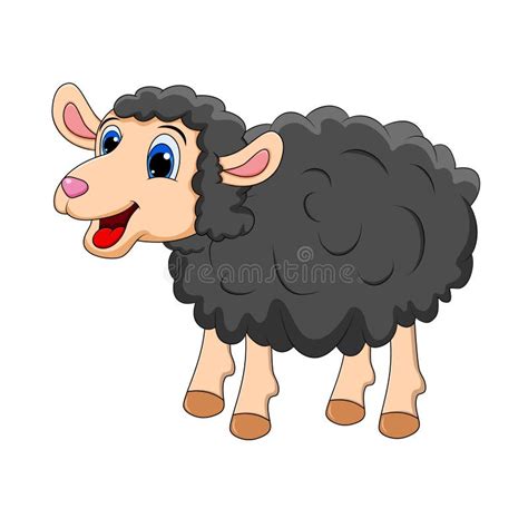 Black Sheep Cartoon Character Stock Vector - Illustration of green, illustrate: 19134869