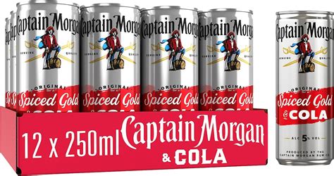 Captain Morgan Original Spiced Gold And Cola 5 Vol 12 X 250ml