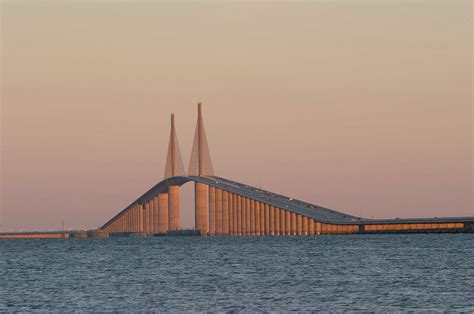 Sunshine Skyway Bridge Over Tampa Bay By Myloupeuig