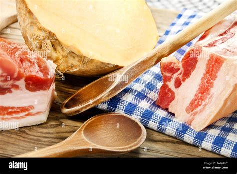 Rutabaga And Smoked Ham Stock Photo Alamy