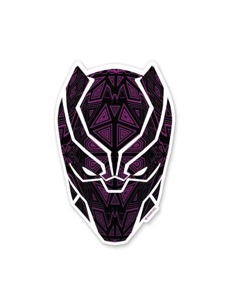 Black Panther Mask Official Marvel Stickers Redwolf