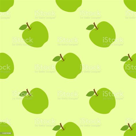 Green Apple Pattern Stock Illustration Download Image Now Abstract