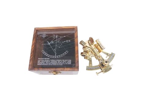 Sextant Laiton Avec Coffret Décoration Marine Lembarcadère