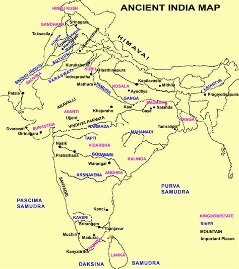 Ancient India Map Worksheet