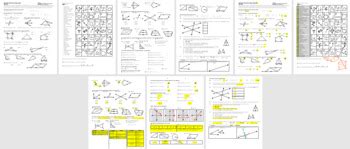 Geometry Final Exam Review Study Guide Fall With Answer Key Editable