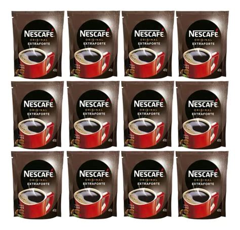 12 Café Solúvel Pó Nescafé Original Extra Forte Sachê Nestlé Frete grátis