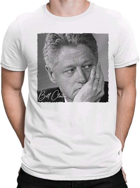 Creativeideas Bill Clinton T Shirt Mens Casual Round Collar Short Sleeve T Shirt