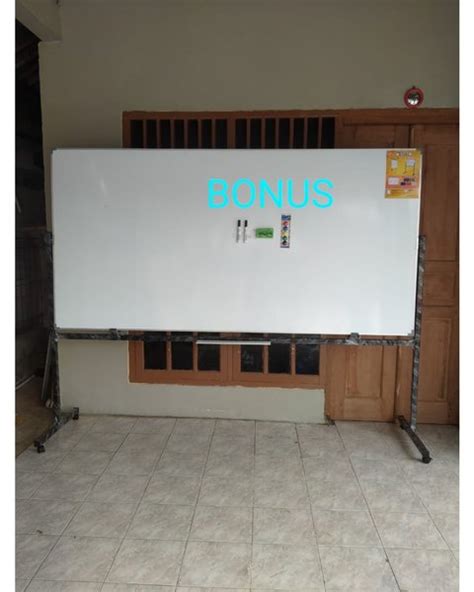 Jual Papan Tulis Whiteboard Magnetic DAIKI Single Face Stand Uk 120x240