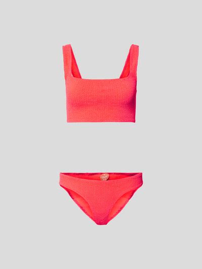 Sorbet Island Bikini Set Mit Strukturmuster Rot Online Kaufen