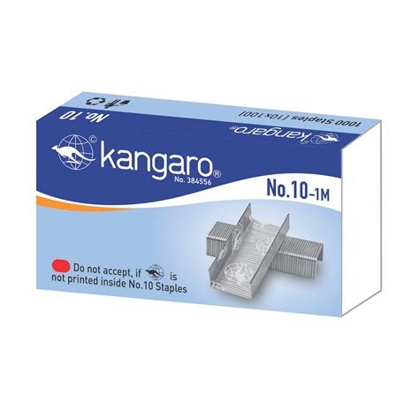 Kangaro Pin 10 Staples Pins Set Multicolour Office Staples For School