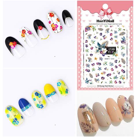 Decoupe stickers Autocollants en feuille de fleurs pour ongles 1 pièce