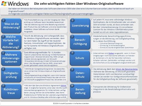 zehn wichtigsten Fakten über Windows Originalsoftware ppt