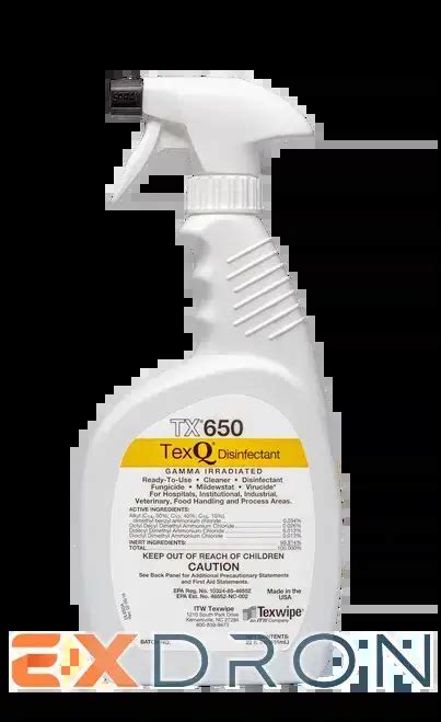 Texwipe Tx650 Texq Sterile Disinfectant Ready To Use 22 Oz Trigger