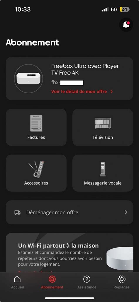 Free lance une nouveauté sur son application d Espace Abonné Freebox